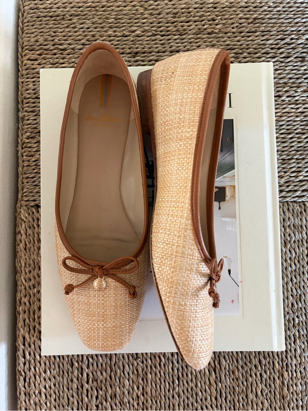Sam Edelman Meadow Raffia Flats Sz 8 - Picture 3 of 9